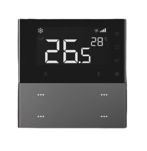 Akubela 4-Button KNX Temperature Control Panel with smart climate control interface