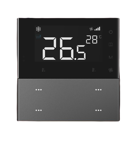 Akubela 4-Button KNX Temperature Control Panel with smart climate control interface
