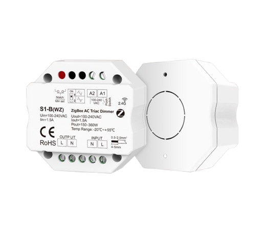 Akubela Zigbee AC Triac Dimmer module for smart home lighting control