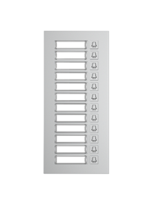 Akuvox MD12 mechanical expansion module with 12 backlit speed-dial buttons for R20K and R20B intercom systems
