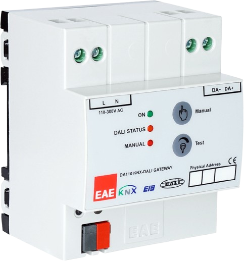 EAE KNX-DALI Gateway DA110 for lighting control between KNX and DALI systems