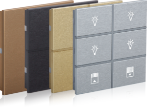 EAE Rosa Metal Touch Switches in multiple color finishes