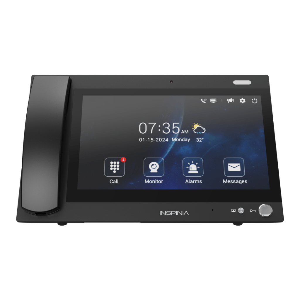 INSPINIA IP Security Console Intercom with touchscreen and multiple VOIP intercom channels